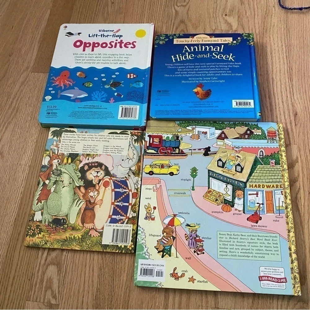 Kids Hardcover Book Bundle Lot Usborne Richard Scarry Best Word Book Ever